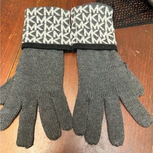 MICHAEL Michael Kors Black and Gray Gloves